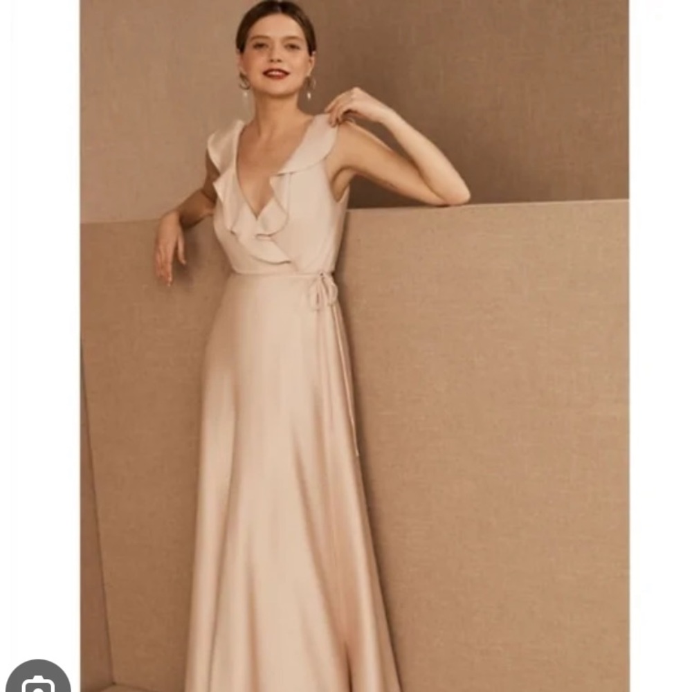 BHLDN Tansy Satin Maxi Dress - Cream